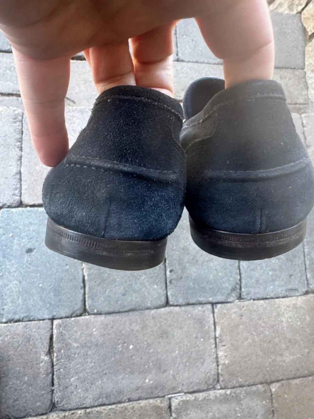 Gucci Blue Suede Loafers with Red and Blue Web & Gold Horsebit - Picture 6 of 12